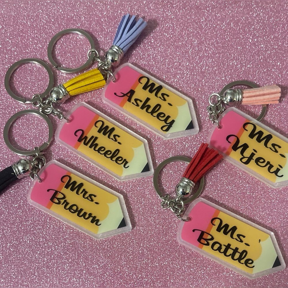 3 inch Personalized Pencil Keychain